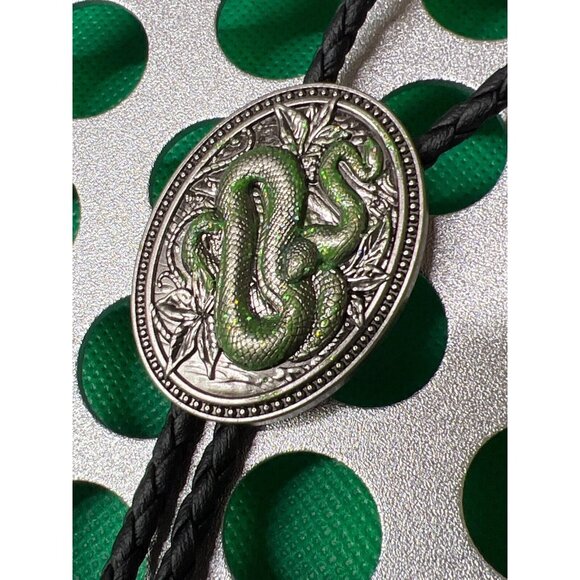 Bolo Tie Men Snake Rodeo Cowboy Leather Bolo Western Father's Day Birthday Gift - Picture 1 of 11